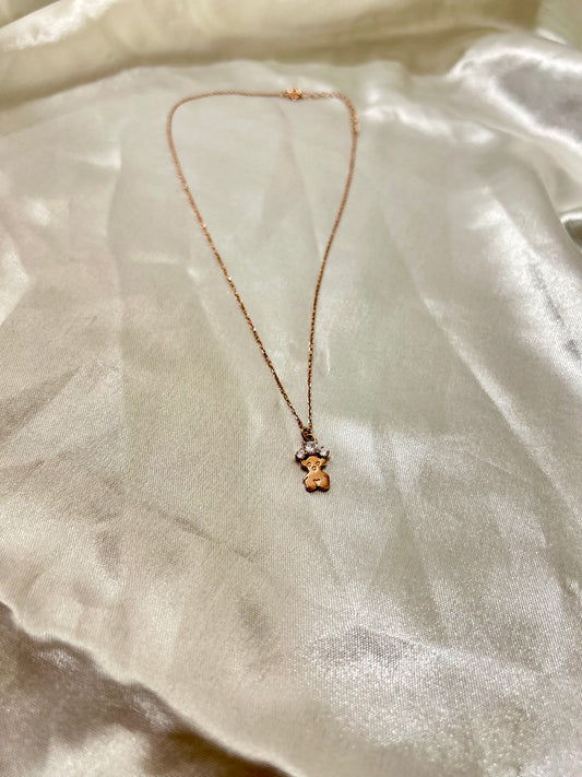 ROSE GOLD BEAR NECKLACE