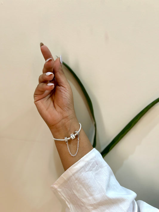 pandora bracelet, bracelet for her, silver bracelet