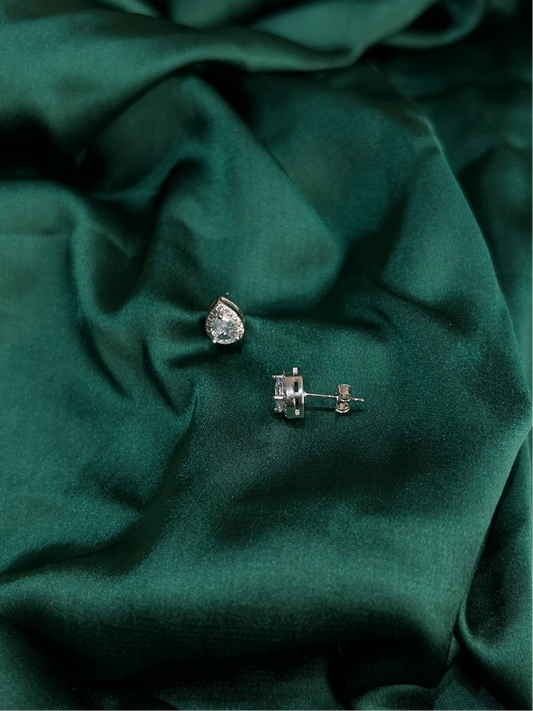 PEAR HALO STUDS