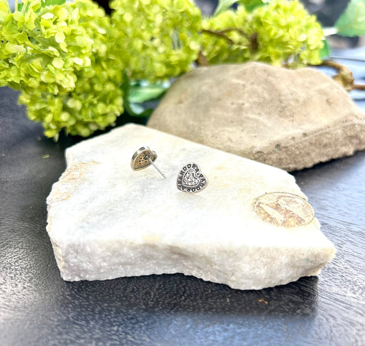HEART LOGO STUDS