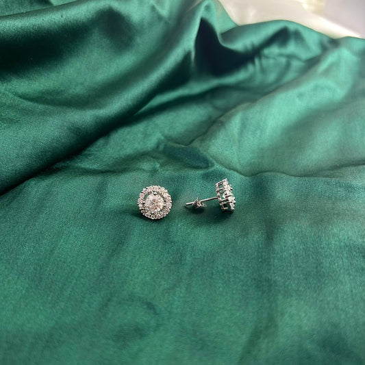 ROUND HALO STUDS