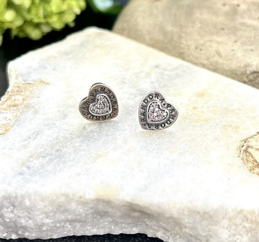 HEART LOGO STUDS